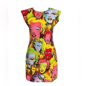 Versace Andy Warhol Pop Art 1991 Tribute Mini Dress Size 6